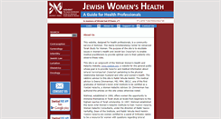 Desktop Screenshot of jewishwomenshealth.org